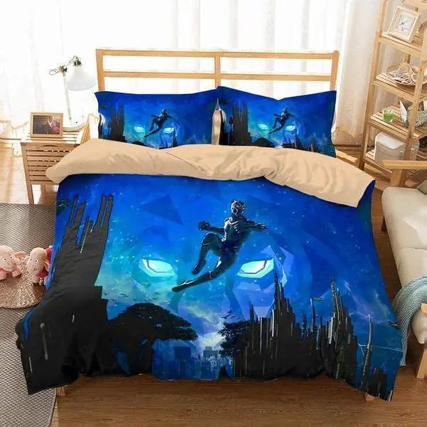 Black Panther Bedding Set MV Black Panther On The City Sky Duvet Covers Black