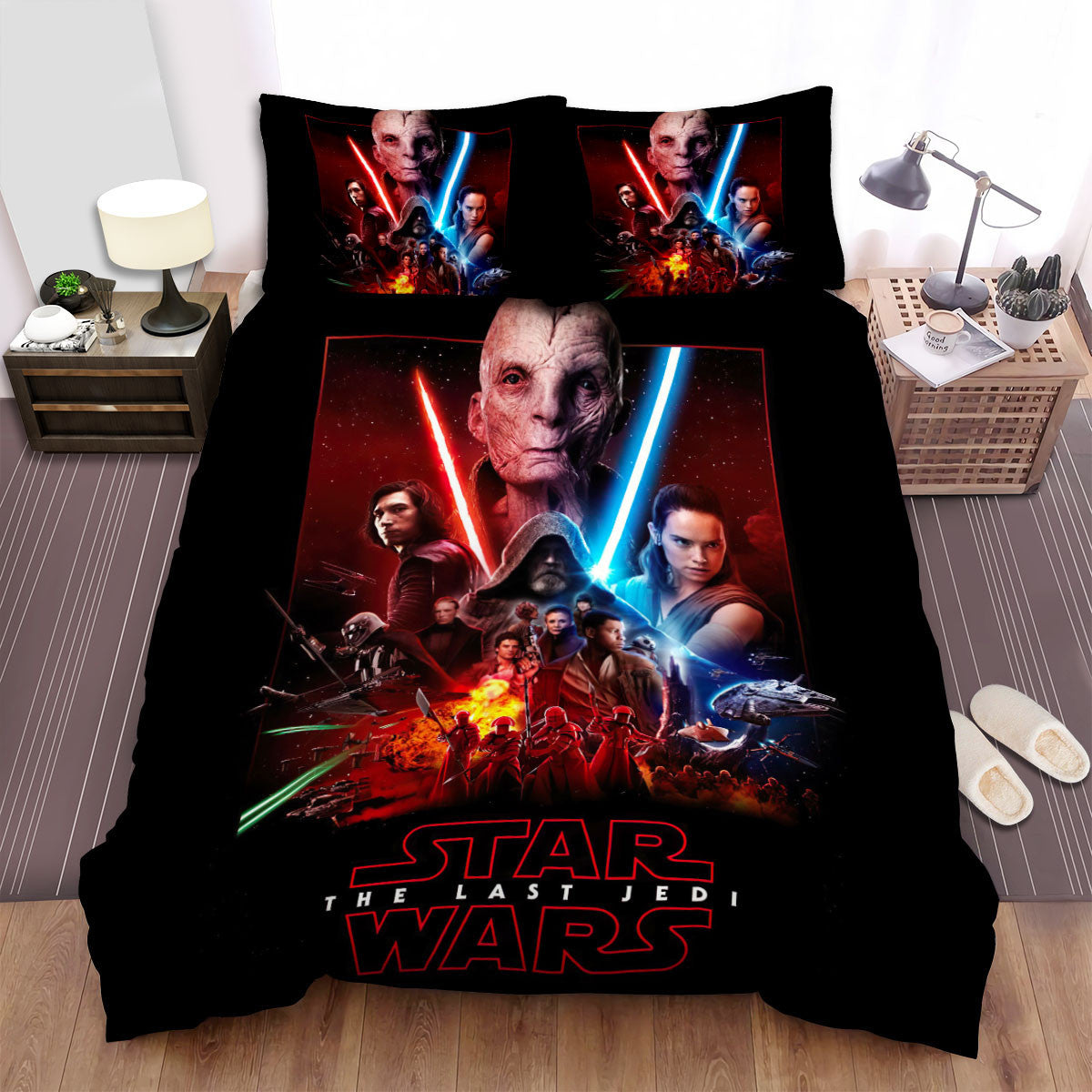 SW Bedding Set SW The Last Jedi Characters Duvet Covers Red