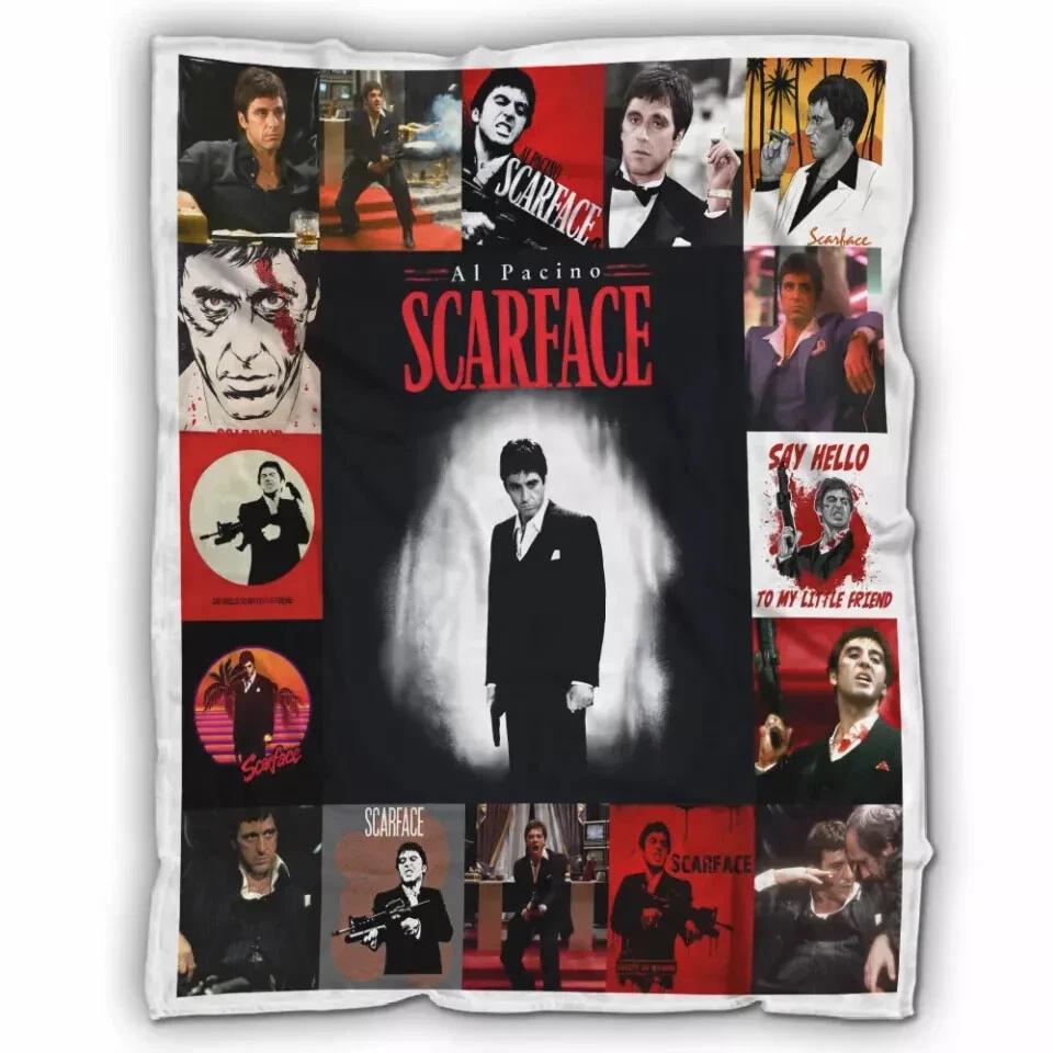 Scarface Gangster Fleece Sherpa Blanket