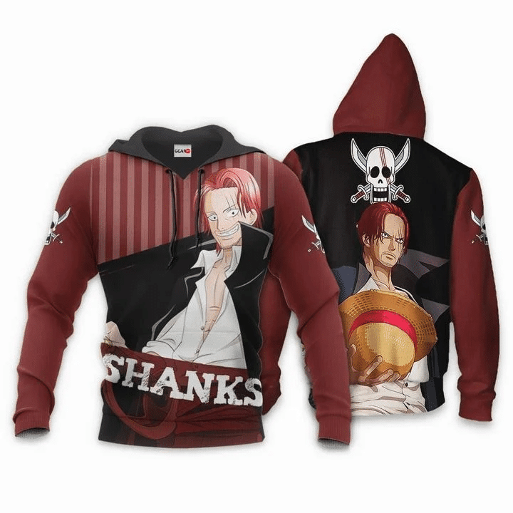 Shanks Red Haired One Piece  3d Hoodie Zip Hoodie