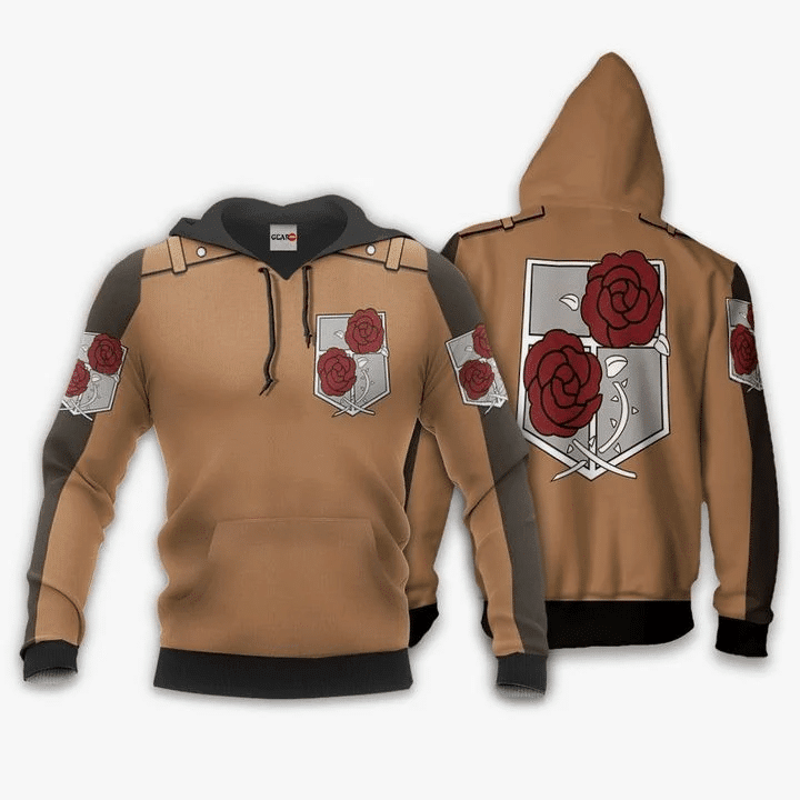 Aot Stationary Guard Attack On Titan 3d Hoodie Zip Hoodie