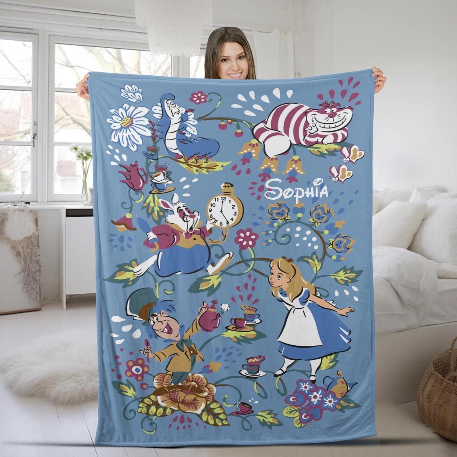 Alice In Wonderland Fleece Blanket Alice Cheshire Blanket Alice In Wonderland