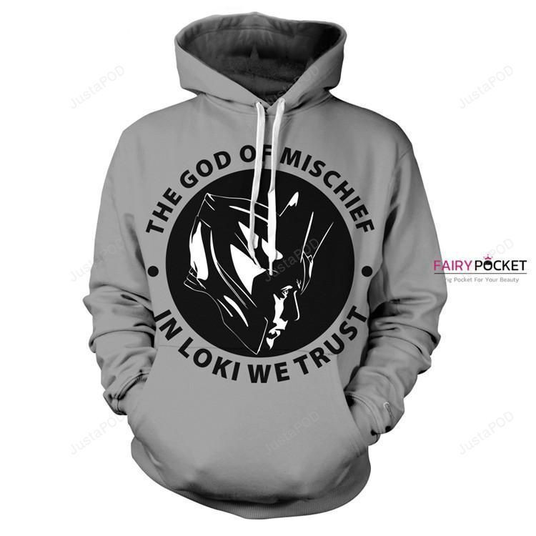 Thor Loki Odinson Grey 3D All Over Print Hoodie & Zip Hoodie