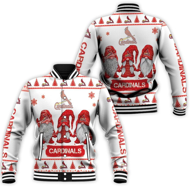 St. Louis Cardinals Christmas Gnomes Baseball Jacket