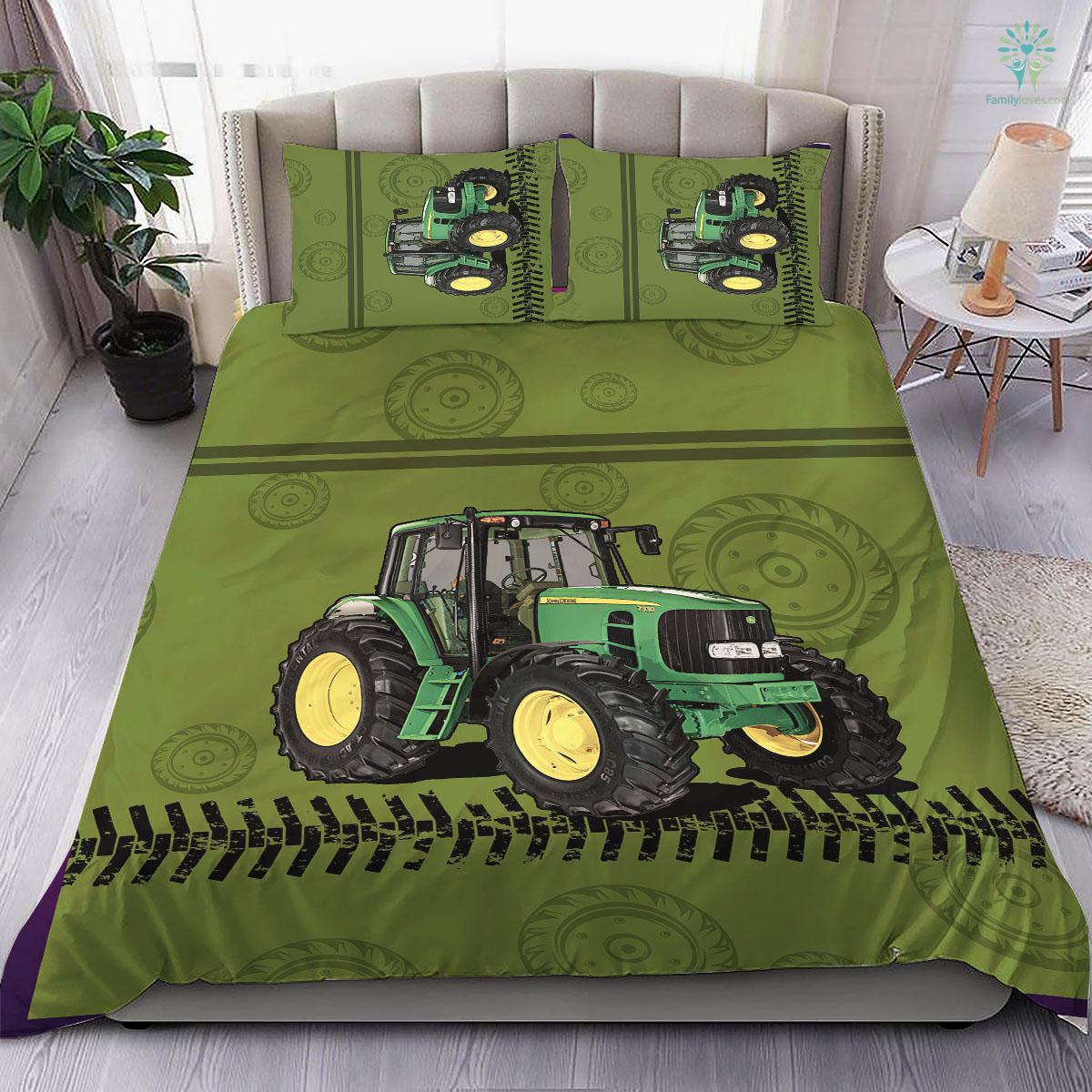 Farmer Bedding Set Farmer Tractor Graphic Wheel Pattern Duvet Covers