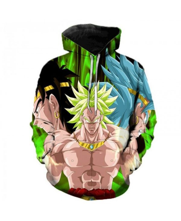 Dragon Ball Super Cartoon Dragon Ball Super Broly Polluver F 3D All Over Print Hoodie & Zip Hoodie
