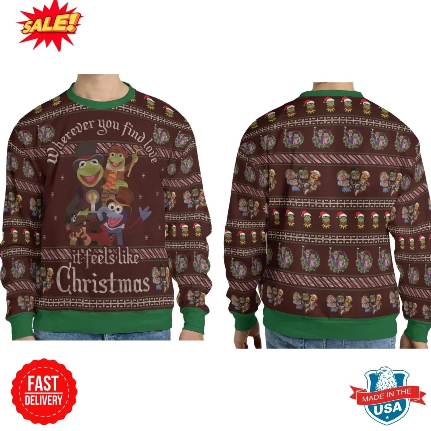 Feel Like Christmas The Muppets Ugly Christmas Sweater