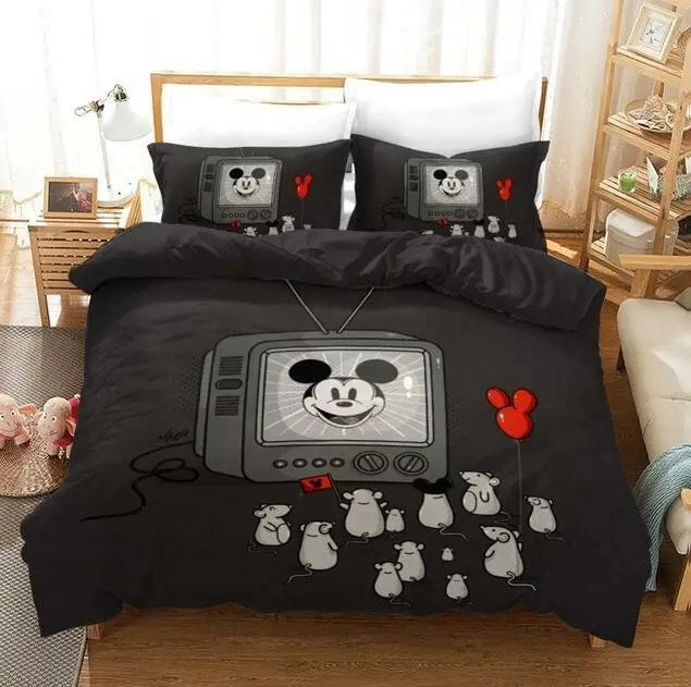 MM Bedding Set DN Mouses Watching Mickey Duvet Covers