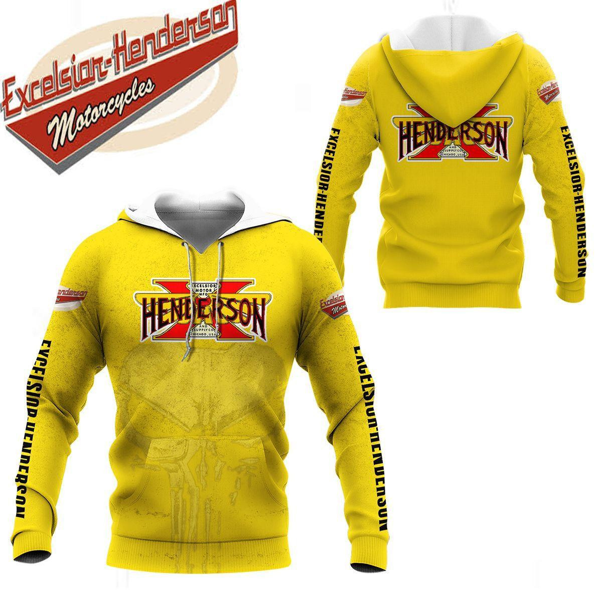 Excelsior Henderson Motorcycles Shirt 321, 3d Hoodie Zip Hoodie