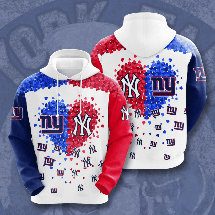 New York Giants x New York Yankees 3D All Over Print Hoodie & Zip Hoodie