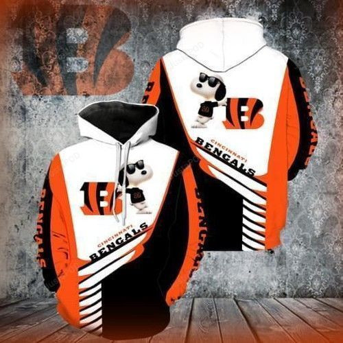 Cincinnati Bengals Snoopy 3D All Over Print Hoodie & Zip Hoodie