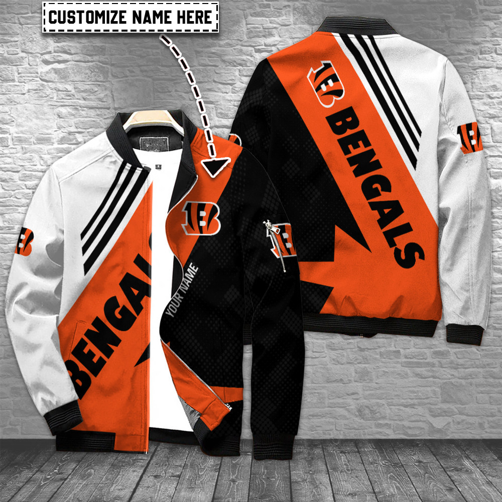 Cincinnati Bengals Personalized Bomber Jacket BG831