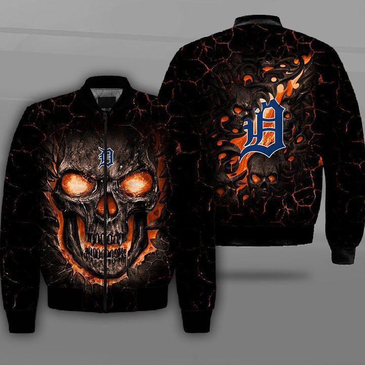 Detroit Tigers Lava Skull Bomber Jacket