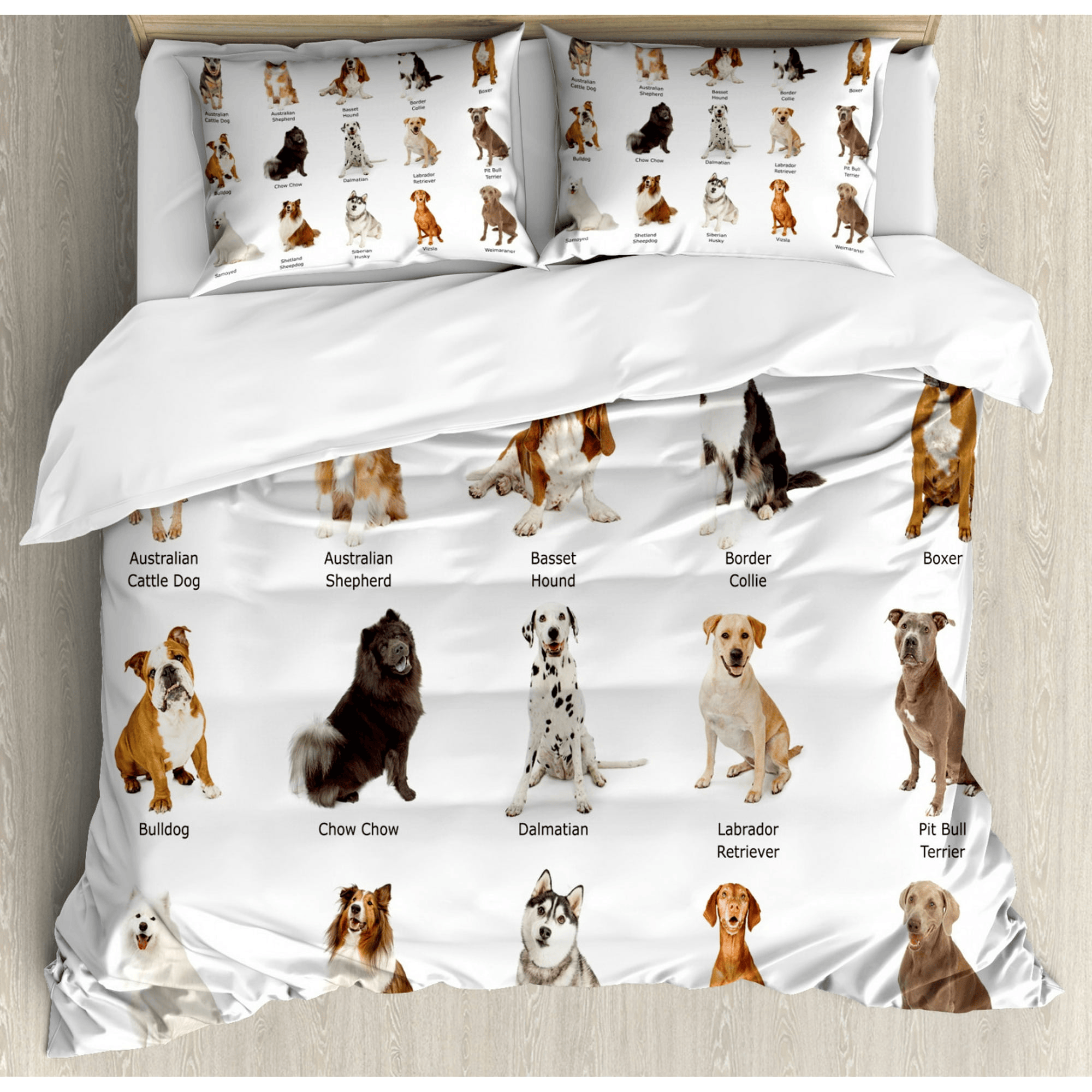 Dog Bedding Set A Group Of Different Puppy Breeds Duvet Covers