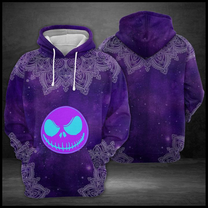 Purple Jack Skellington Mandala 3D All Over Print Hoodie & Zip Hoodie