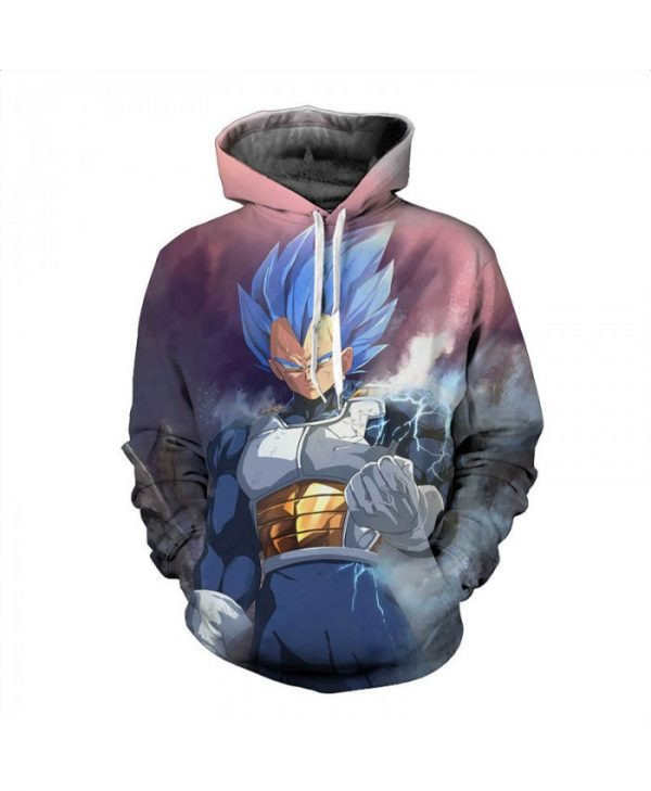 Dragon Ball Z Animation Cartoon Vegeta Long 3D All Over Print Hoodie & Zip Hoodie