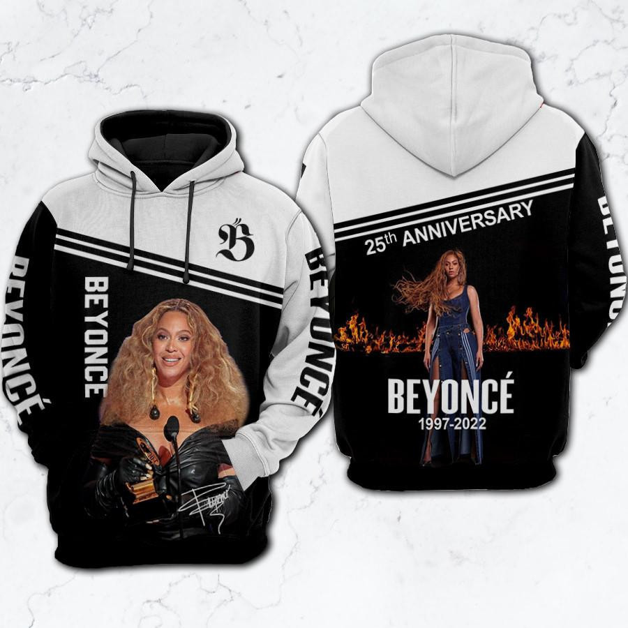 Beyonce Singer 25th Anniversary 1997 2022 Signature, Beyonce Grammy 2021 Aop Hoodie, Zip Hoodie, Fleece Jacket