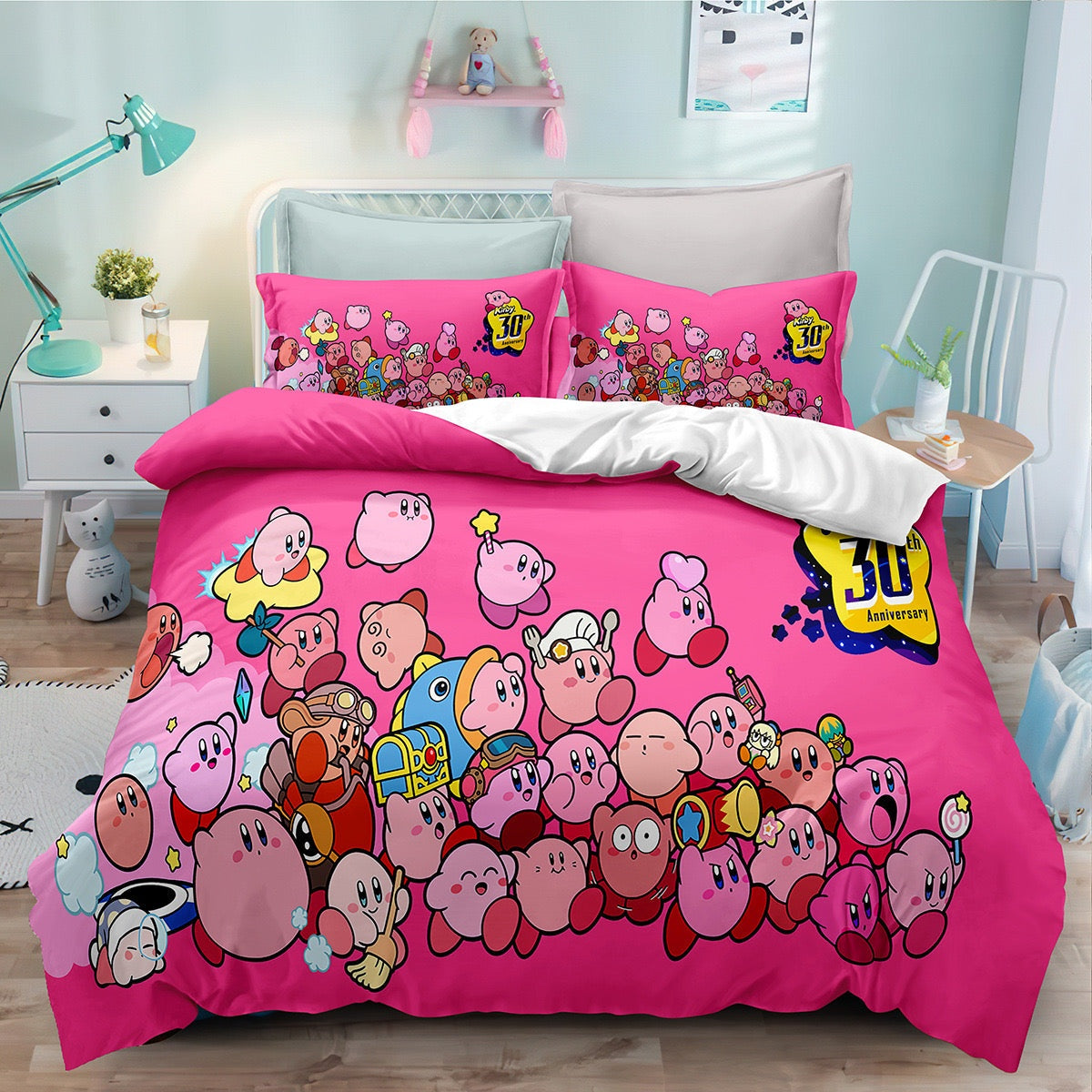 Kirby Bedding Set Kirby In All Versions Graphic Duvet Covers