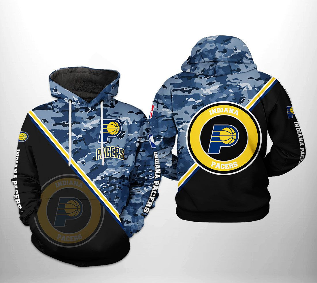Indiana Pacers US Camo Team 3D All Over Print Hoodie & Zip Hoodie