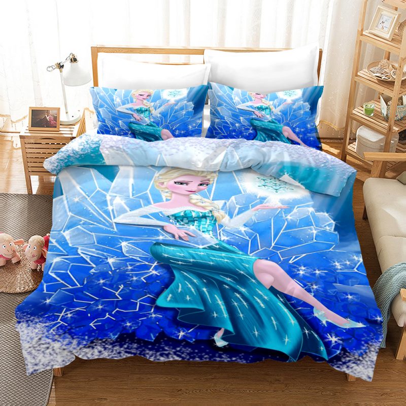 Frozen Bedding Set The Ice Queen Elsa On The Throne Duvet Covers