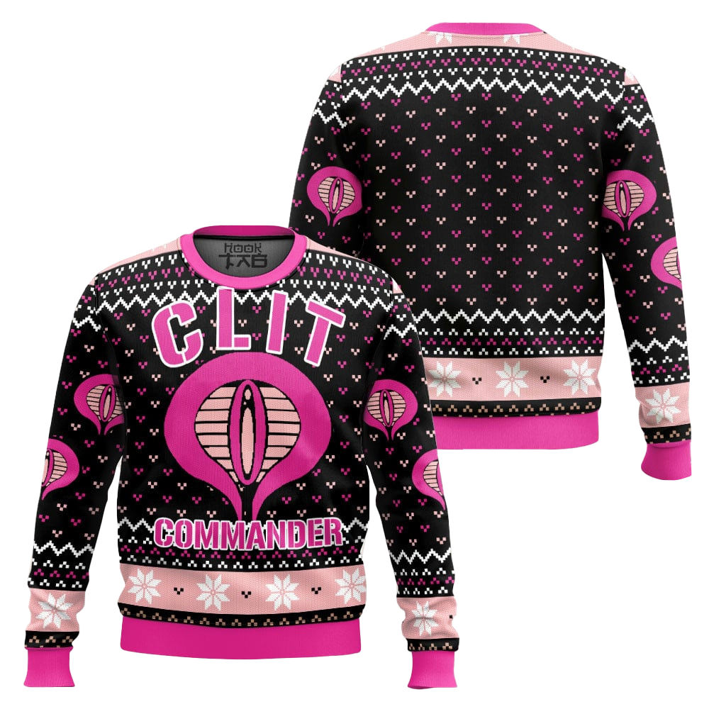 Clit Commander Ugly Christmas Sweater 2025
