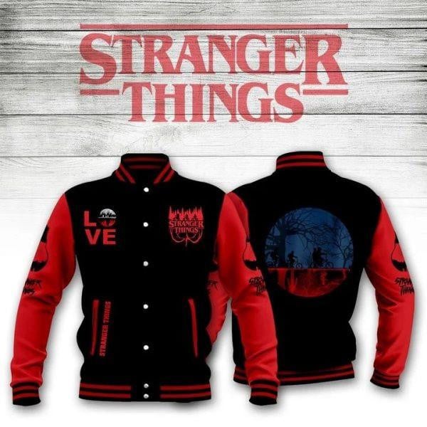 Stranger Things Tv Series, Love Stranger Things Baseball Jacket