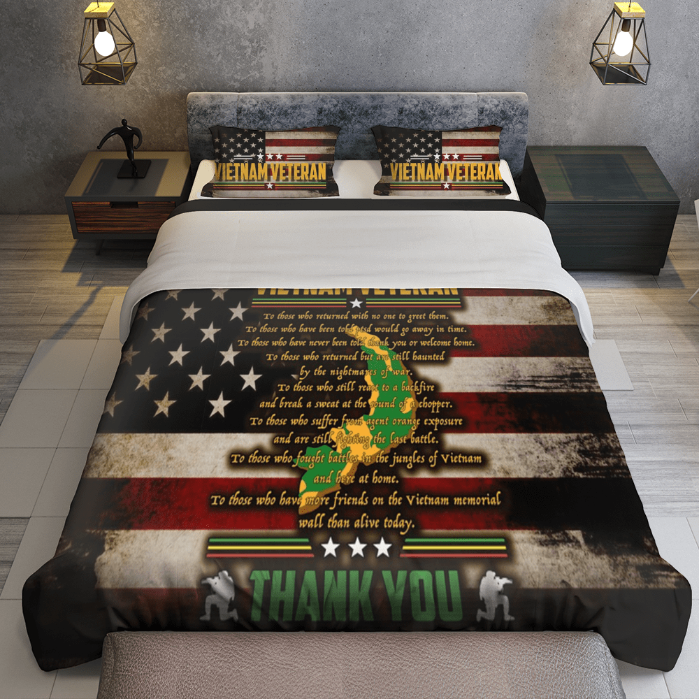 Veteran Bedding Set To The Vietnam Veteran Thank You Duvet Covers