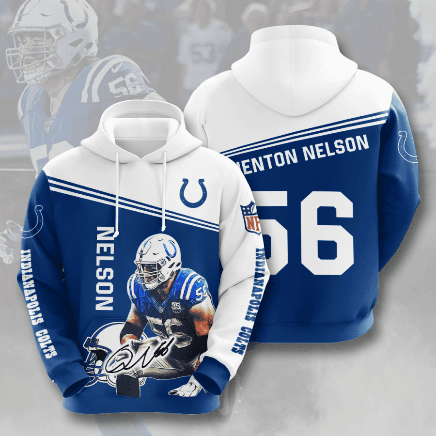 Quenton Nelson 56 Indianapolis Colts 3D All Over Print Hoodie & Zip Hoodie