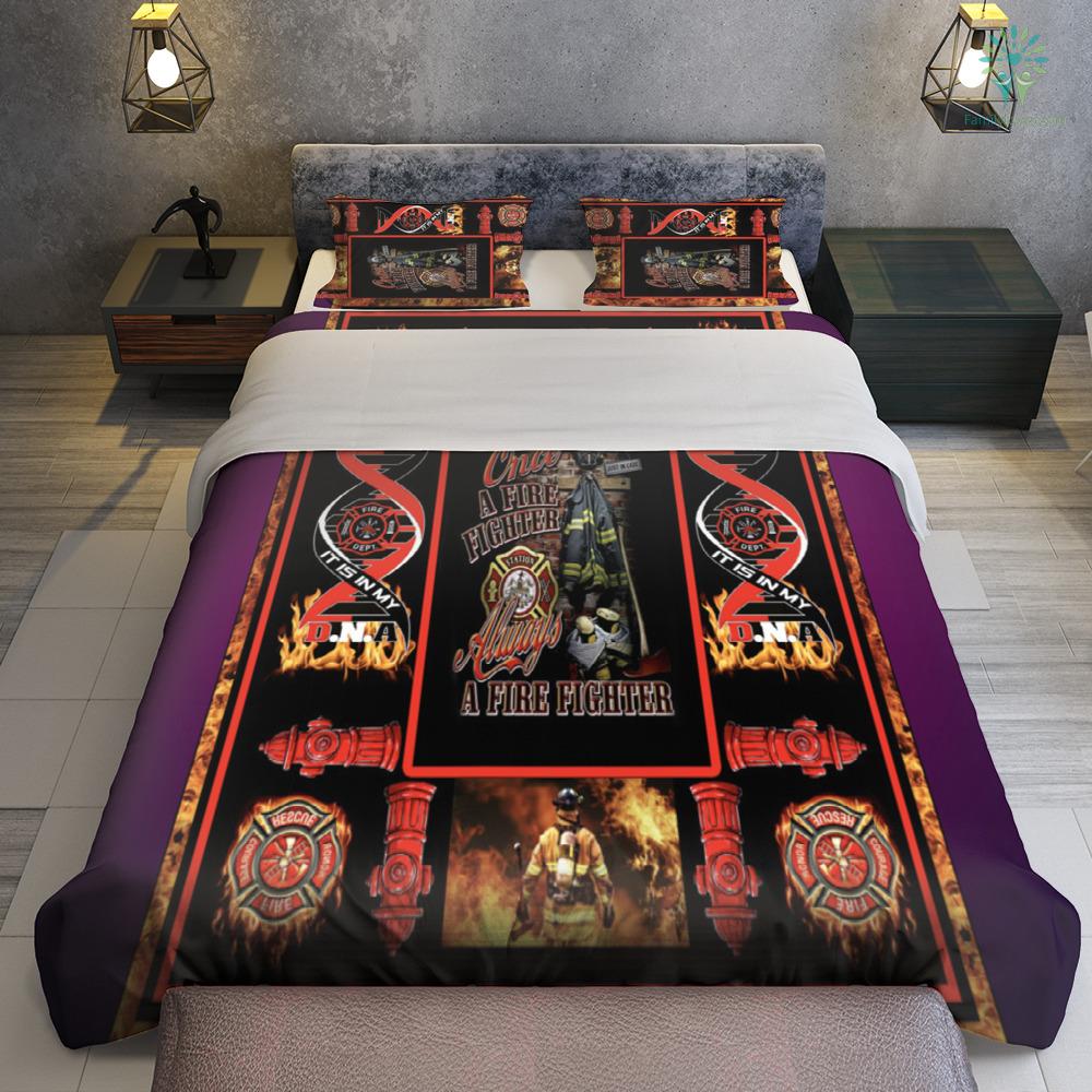 Firefighter Bedding Set Once A Firefighter Always A Firefighter Duvet Covers Black