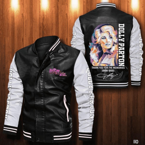 Dolly Parton Music Thank You For The Memories 5k625 Gifts Lover Leather Bomber Jacket 15