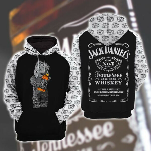 Baby Groot Jack Daniel’s 3d All Over Print Hoodie 954