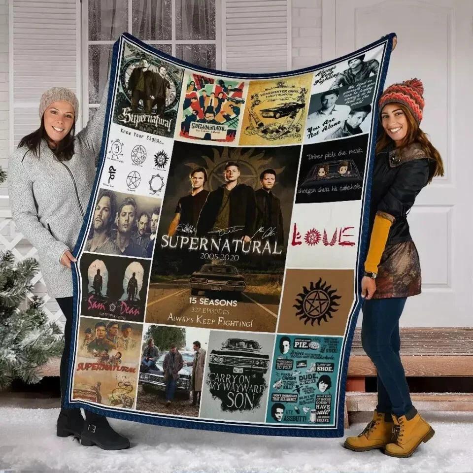 15 Years Of Supernatural Fleece Sherpa Blanket