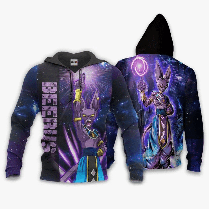 Beerus Sama Dragon Ball  3d Hoodie Zip Hoodie
