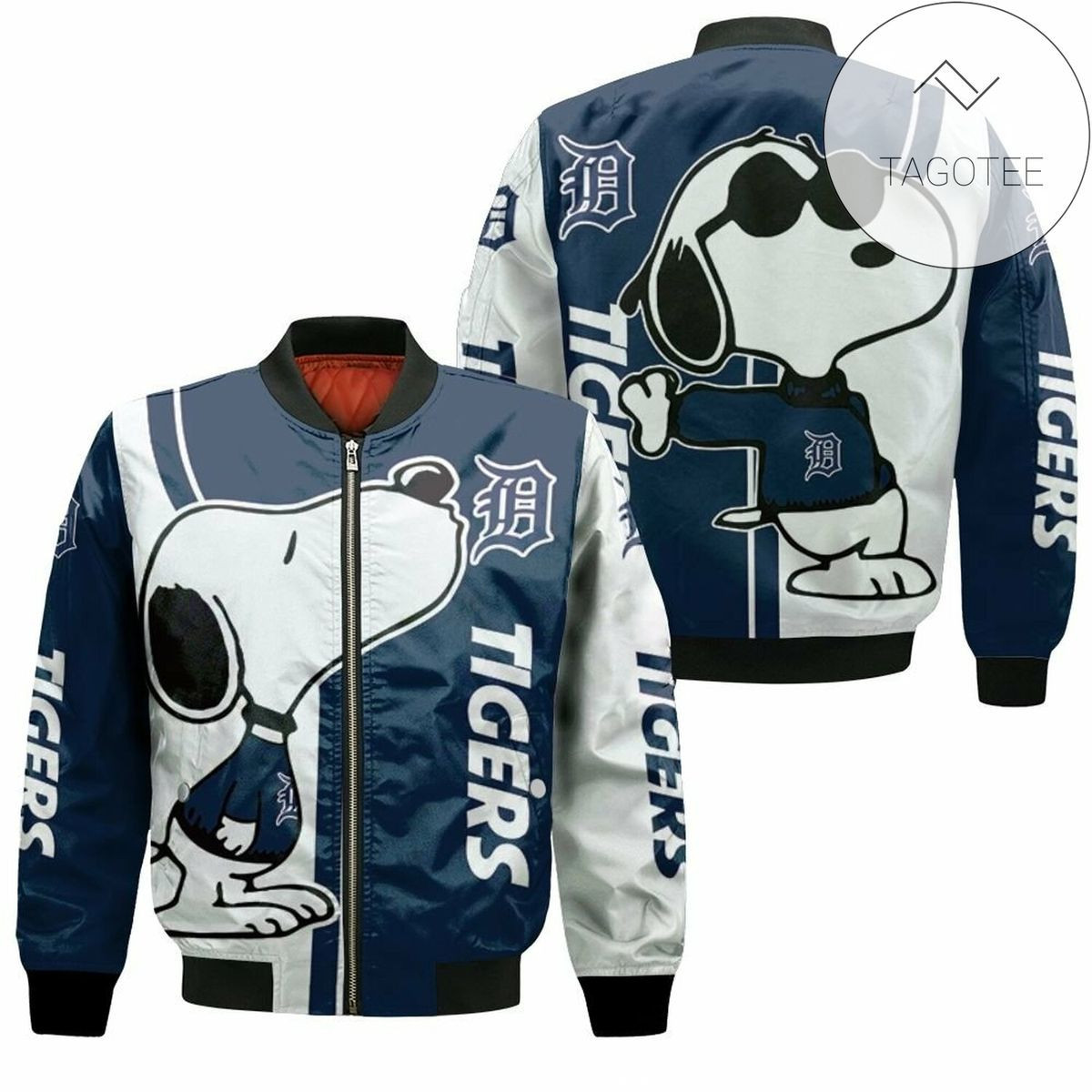 Detroit Tigers Snoopy Lover Bomber Jacket