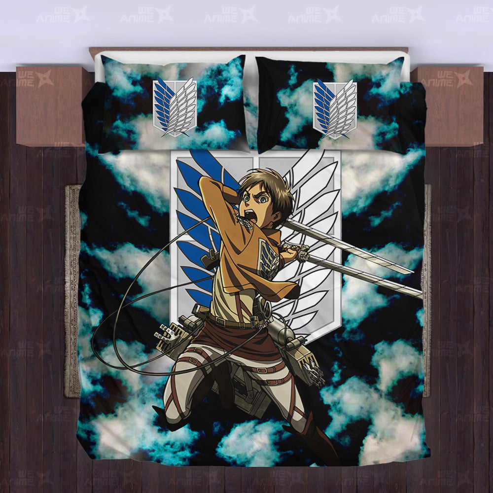 Attack On Titan Bedding Set Attack On Titan Eren Yeager Duvet Covers