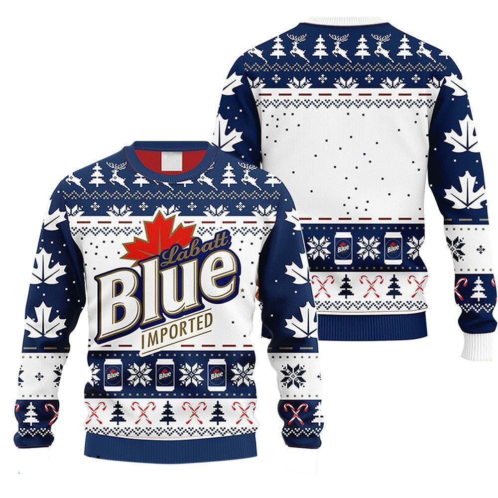 Snowflakes Labatt Blue Ugly Christmas Sweater