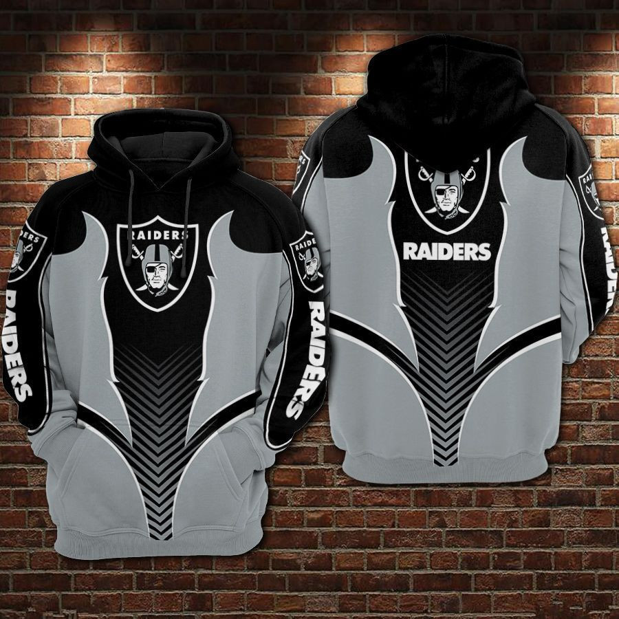 Oakland Raiders Football Gray 3D All Over Print Hoodie & Zip Hoodie