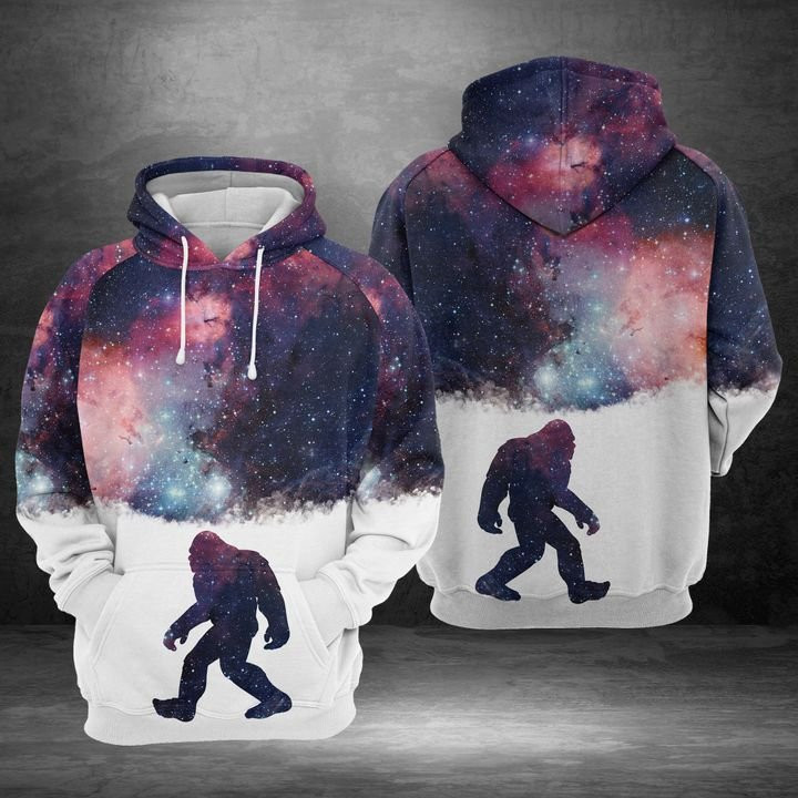 Bigfoot Galaxy 3D All Over Print Hoodie & Zip Hoodie