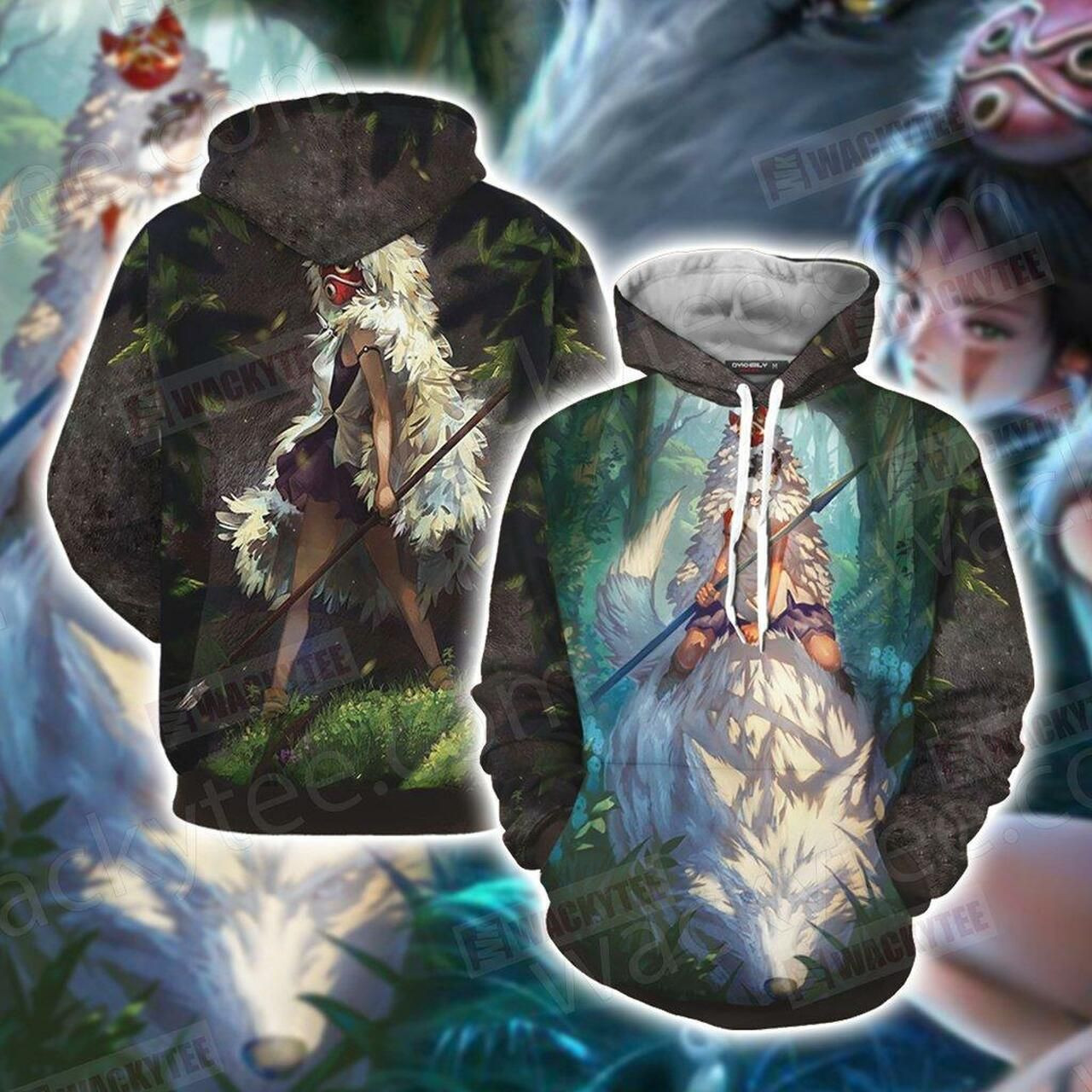 Princess Mononoke 3D All Over Print Hoodie & Zip Hoodie