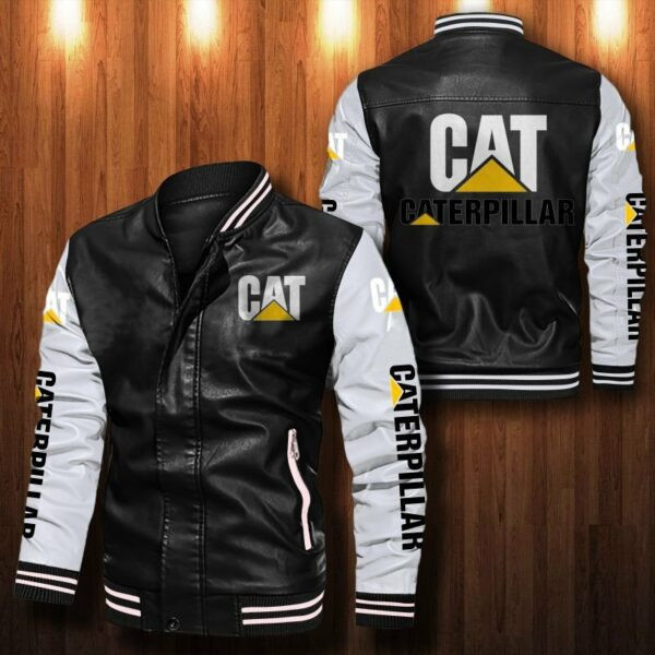 Caterpillar Leather Bomber Jacket 66