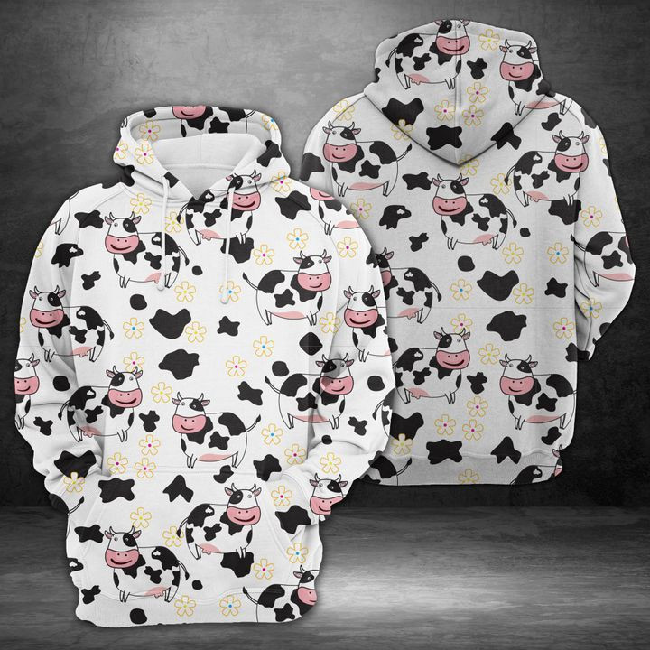 Cute Cow 3D All Over Print Hoodie & Zip Hoodie