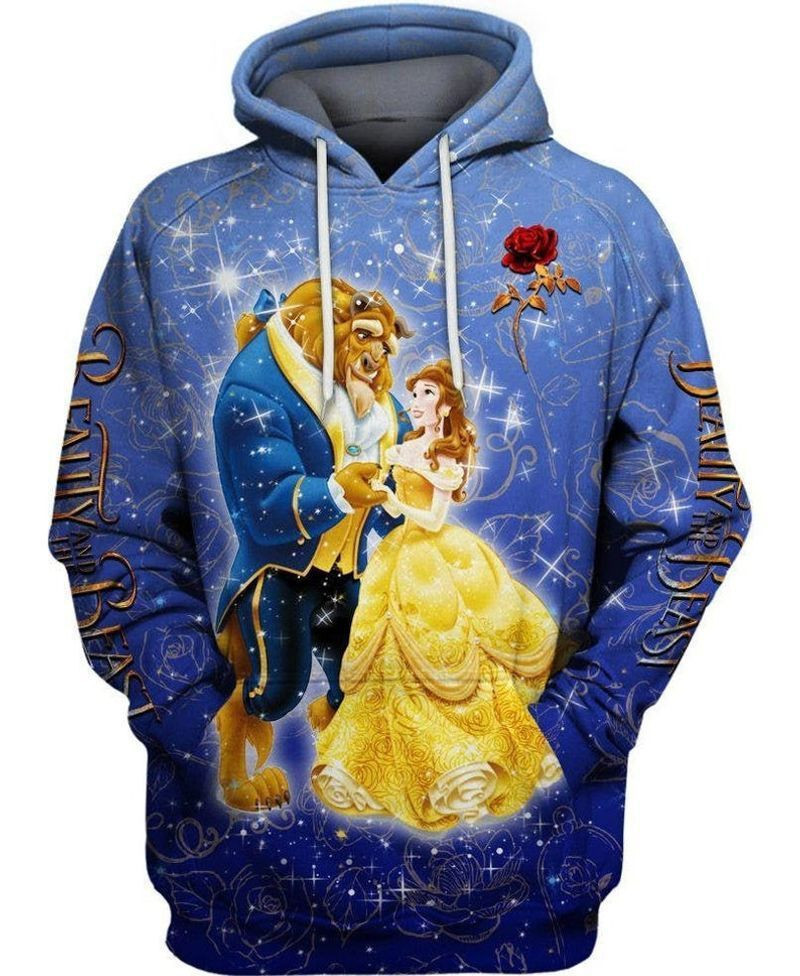 Beauty And The Beast Belle Over Print 3d Hoodie Zip Hoodie 26