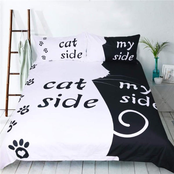 Cat Bedding Set Cat Side And My Side Duvet Covers