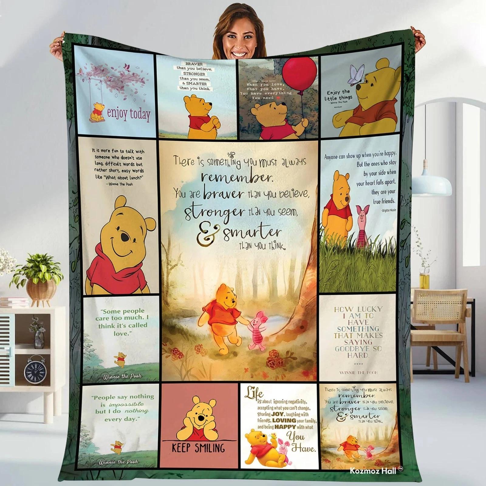 Pooh And Piglet Winnie-the-Pooh Blanket  Pooh And Piglet Fleece Sherpa Blanket