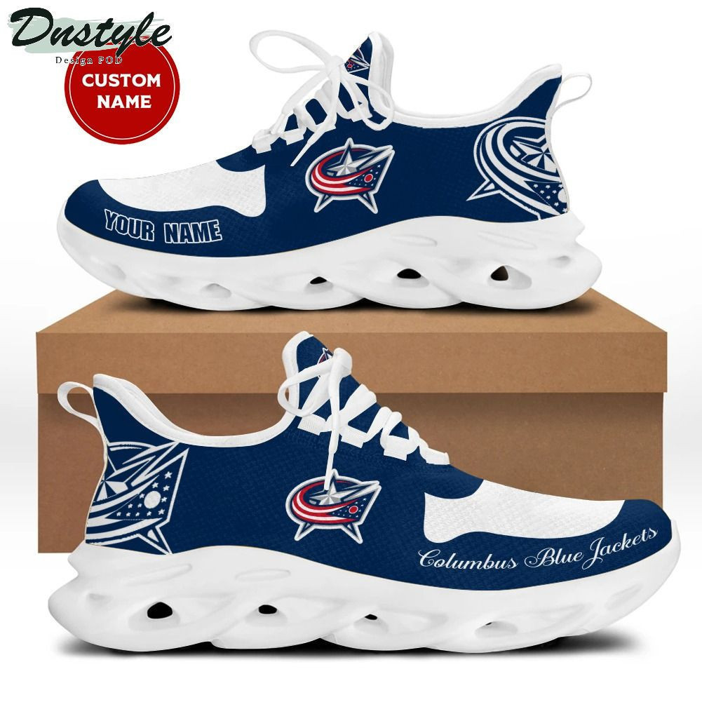 Olumbus Blue Jackets Custom Name Max Soul Sneaker