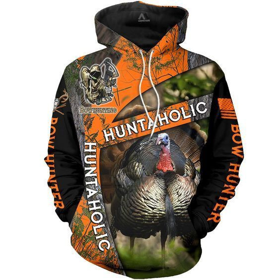 Bow Hunter Turkey Camo 3D All Over Print Hoodie & Zip Hoodie