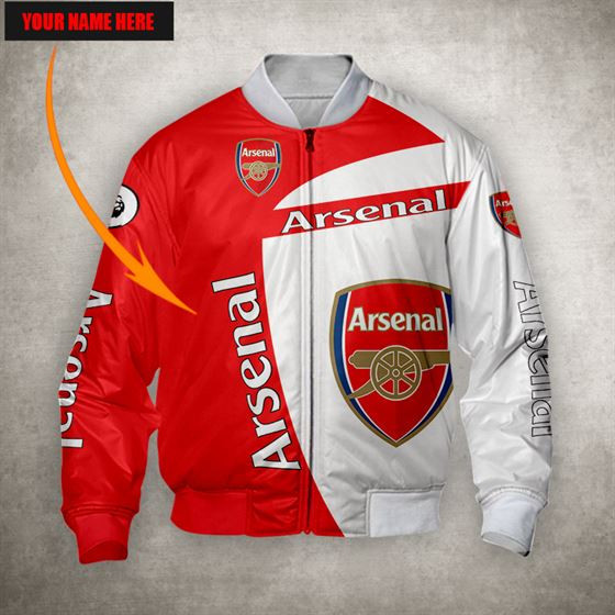 Arsenal FC Custom Name Bomber Jacket V2