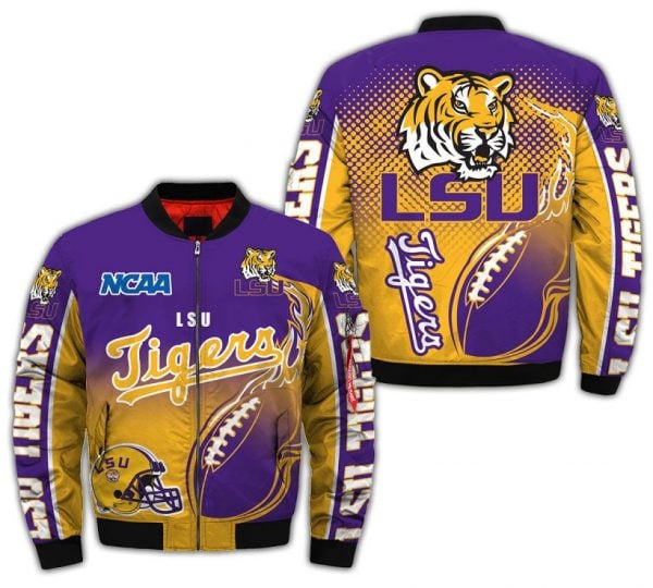 LSU Tigers Purple Gold Bomber Jacket