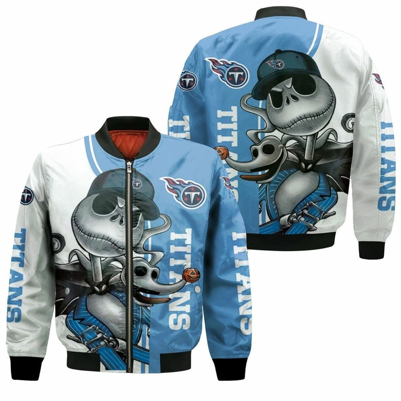 Tennessee Titans Jack Skellington Anh Zero Bomber Jacket