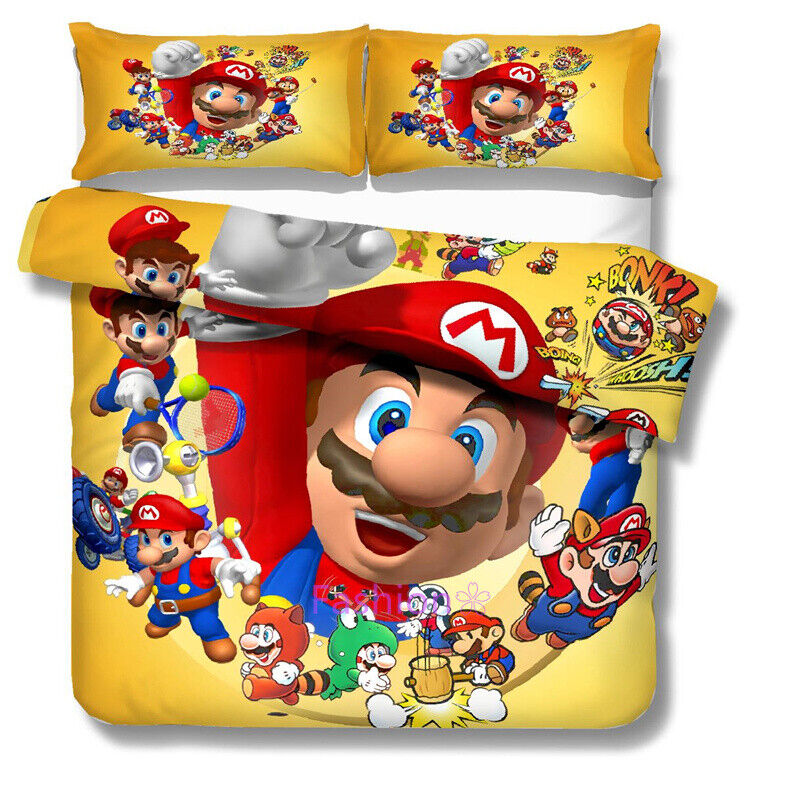 Mario Bedding Set Mario In Every Versions Graphic Duvet Covers